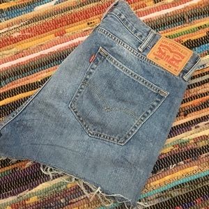 Vintage Levi’s Distressed High-Waisted Shorts